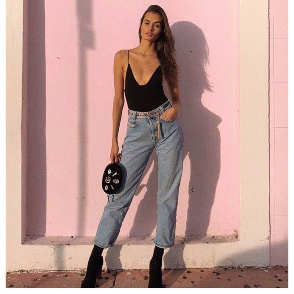 NWT Are You Am I Kuik bodysuit S black sexy classic minimalist made in USA